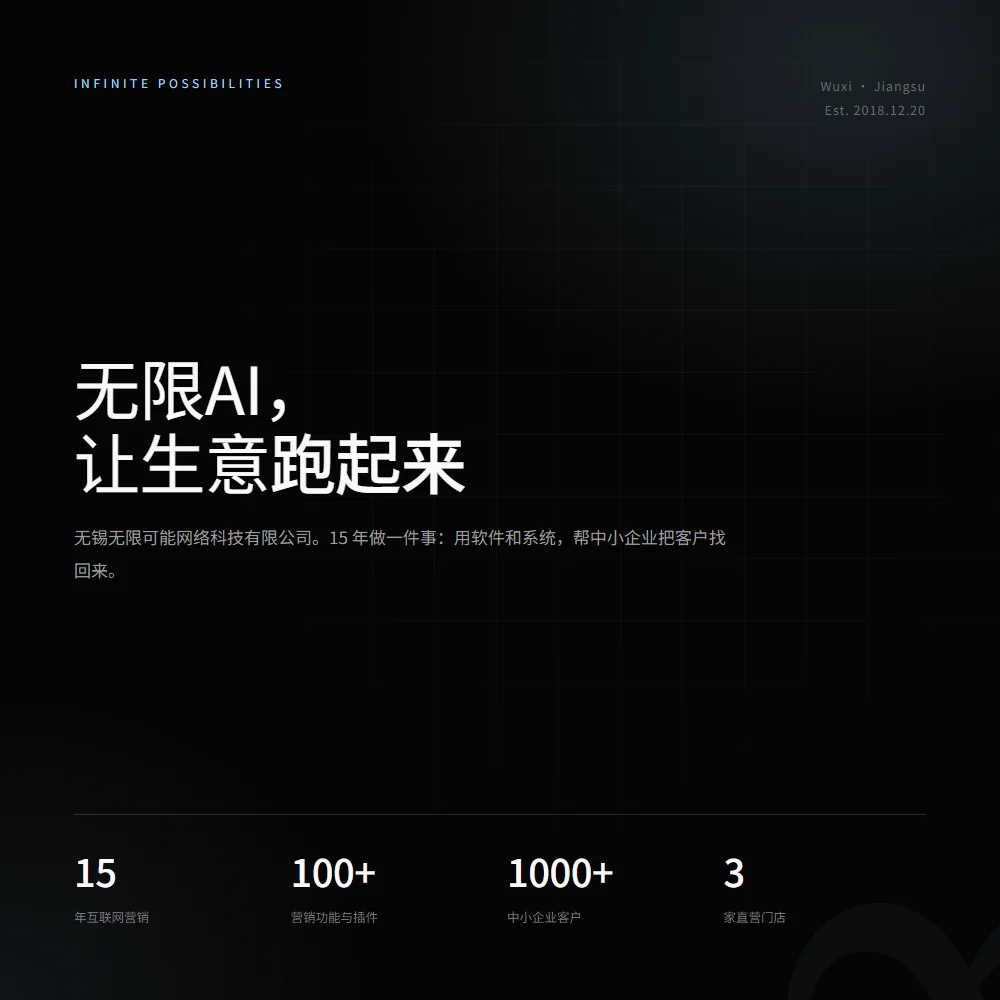 无限AI · 无锡无限可能网络科技有限公司